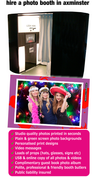 Photo Booth Hire in Axminster, Devon