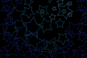 Black with Blue Stars