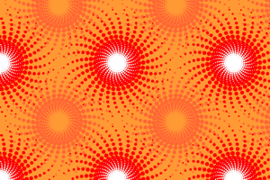 Orange Dotty Swirls