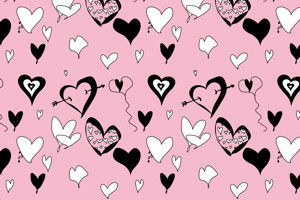 Pink Heart Print